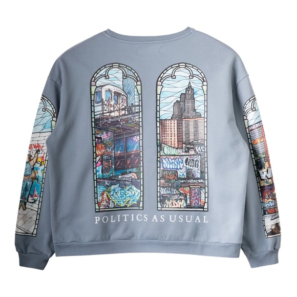 Who Decides War Politics As Usual Crewneck Sweater sz Medium - Picture 6 of 7